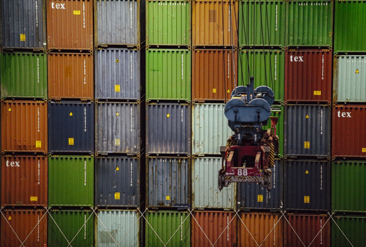Cargo ship representing international export